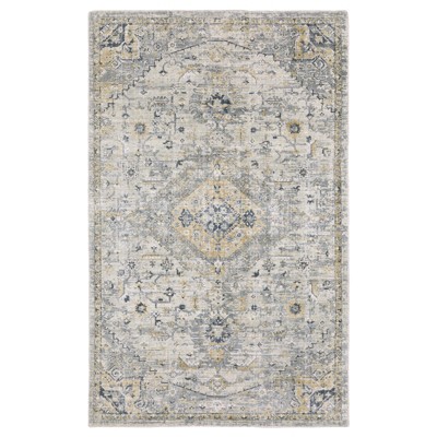 Oriental Weavers Windham WIN03 Grey / Gold Indoor Area Rug - 2'6" x 10'