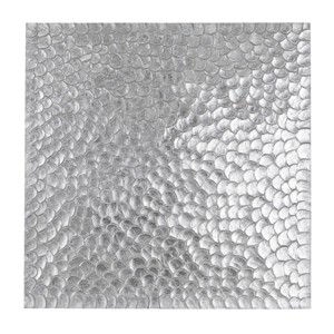 Wood Abstract Carved Scales Wall Decor with Hammered Inspired - Olivia & May - 1 of 4