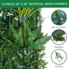12 PCS Grass Wall Panels 20"x 20", Privacy Screen Greenery Backdrop Panels, Boxwood Grass Panels Hedge Wall Decor for Garden Yard Fence - 3 of 4