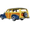 1948 Chevrolet Fleetmaster Woodie Station Wagon Como Blue with Black Top Ltd Ed 240 pcs 1/43 Model Car by Goldvarg Collection - image 3 of 3