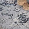 Vintage Floral Border Washable Indoor Area Rug by Blue Nile Mills - 4 of 4