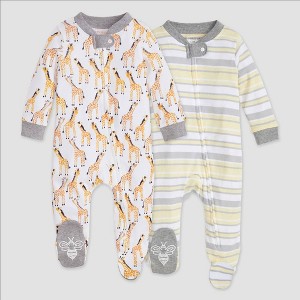 Burt's Bees Baby® 2pk Sleep N' Play - Heather Gray - 1 of 4