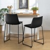 Dovelina 29" Modern PU Leather Barstool Counter Stool Set of 2 - 3 of 4