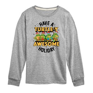 Boys' - Teenage Mutant Ninja Turtles - Turtley Awesome Group Long Sleeve Graphic T-Shirt - 1 of 4