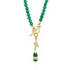 Ross-Simons 20.00 ct. t.w. Emerald Bead Charm-Compatible Toggle Necklace in 18kt Gold Over Sterling - 2 of 4