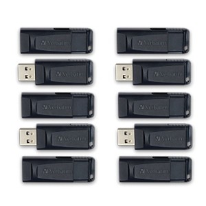 Verbatim® Store ‘n’ Go® USB-A Flash Drives, Business Bulk 10 Count, Black - 1 of 4