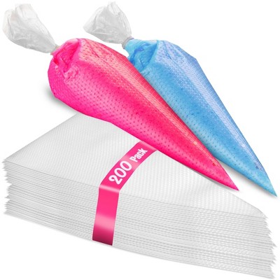 Prestee 12'' Anti Burst Piping Bags -200 Pieces, Clear