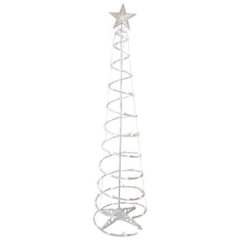 Northlight 6ft LED Lighted Spiral Cone Tree Outdoor Christmas Decoration, Warm White Lights