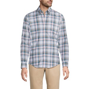 Lands' End Men's Tailored Fit No Iron Twill Long Sleeve Shirt - 1 of 3