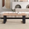 Tangkula 47" Farmhouse Style Accent Table w/ Thickened Tabletop & Natural Wood Texture - 4 of 4