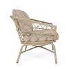 GDFStudio Colmar Outdoor Wicker Loveseat and Coffee Table Set with Cushions, Light Brown/Beige - 4 of 4