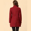 INSPIRE CHIC Women's Winter Stand Collar Single Breasted Mid-thigh Long Overcoat - 4 of 4