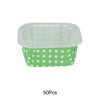 Unique Bargains Cupcake Liners Pattern Square Cup Disposable Laminated Paper 3.35"x3.35"x1.38" 50 Pcs - 4 of 4