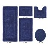 Lux Premium 100% Cotton Tufted Solid Reversible 5 PC Bath Rug Set – Ultra-Soft, Water-Absorbent, Durable, Machine Washable Bathroom Rug - 2 of 4