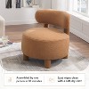 Kumasinova Armless Accent Chair,Plush Teddy/Faux Fur Fabric Comfy Reading Chair,Bedroom Chair with Wooden Legs,Accent Chairs for Living/Reading Room - 3 of 4