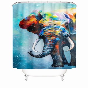 Simple And Honest Elephant Shower Curtains for Bathroom Waterproof Fabric Bath Curtain Durable Soft Stylish Bathroom Decor 72x72 Inch - 1 of 1