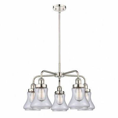 Bellmont - 5 Light Stem Hung Chandelier In Art Deco Style-15.25 Inches Tall and 24 Inches Wide