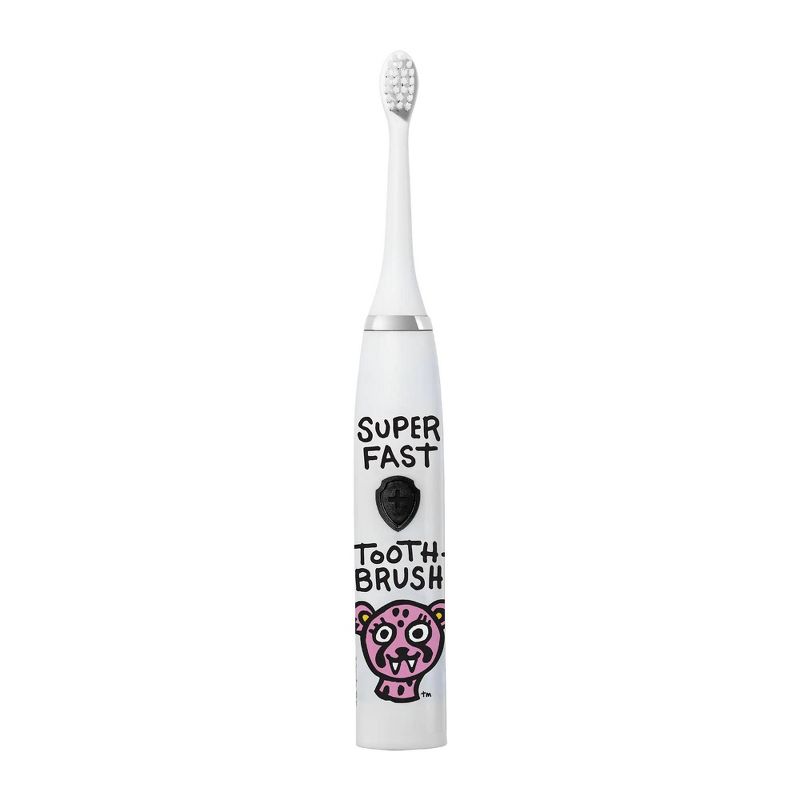 Made By Dentists Kids Rechargeable Electric Toothbrush with 2 Replacement Toothbrush Heads and Charger - Cheetah, 3 of 7