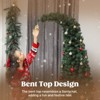 SEVOBAL 6ft Flocked Slim Christmas Tree Realistic Whimsical Santa Hat Tree Full Artificial Xmas Tree Holiday Decoration Indoor, Green, 35"*30"*103" - 4 of 4