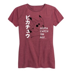 Women's - Pokémon - Pikachu Gotta Catch 'Em All! Short Sleeve Graphic T-Shirt - 1 of 4