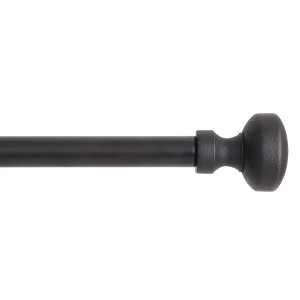 TOWN & COUNTRY EVERYDAY Modern Rounded Cap Single Indoor Curtain Rod and Finial Set - 1 of 2