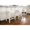 Maven Lane Adrien Rustic Backless Fabric Saddle Seat Bar Height Bar Stool - 3 of 4