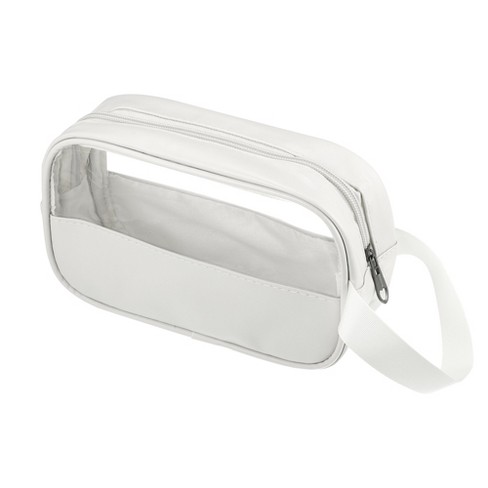 Unique Bargains Pvc Zipper-closure Clear Makeup Brush Pouch 1 Pc White :  Target