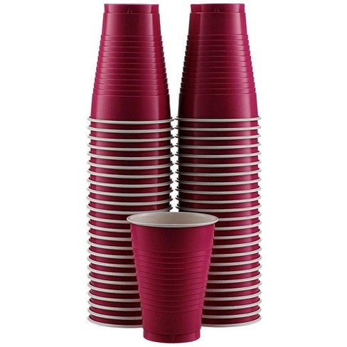 Disposable Party Plastic Cups [40 Pack - 12 oz.] Red Drinking Cups  Disposable Party Plastic Cups [40 Pack - 12 oz.] Red Drinking