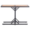 vidaXL Outdoor Dining Table Patio Garden Wicker Table with Glass Top PE Rattan - 2 of 4
