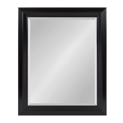 27.5" x 33.5" Whitley Rectangle Wall Mirror Black - Kate & Laurel All Things Decor