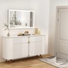 FONTOI Wall Mounted Vanity Mirror Modern Rectangular Design Anti Fog Glass and Moisture Resistant Structure for Bathroom, Silver, 32"*24"*1.58" - 2 of 4