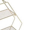 Honey-Can-Do 4 Tier Hexagonal Decorative Metal Wall Shelf Gold: Floating Steel Shelves with Mounting Hardware - 3 of 4