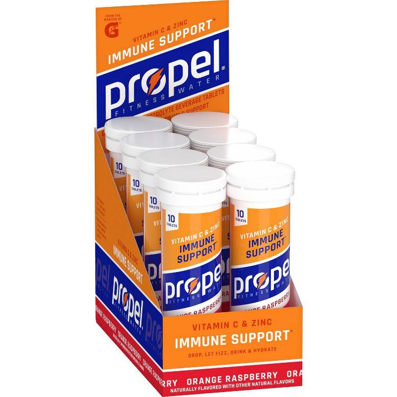 Propel Orange Raspberry Immune Support Tablets - 10ct, 1 of 5