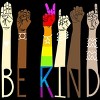 Adult Design By Humans Pride Be Kind Sign Language By Avocato T-Shirt - 2 of 2