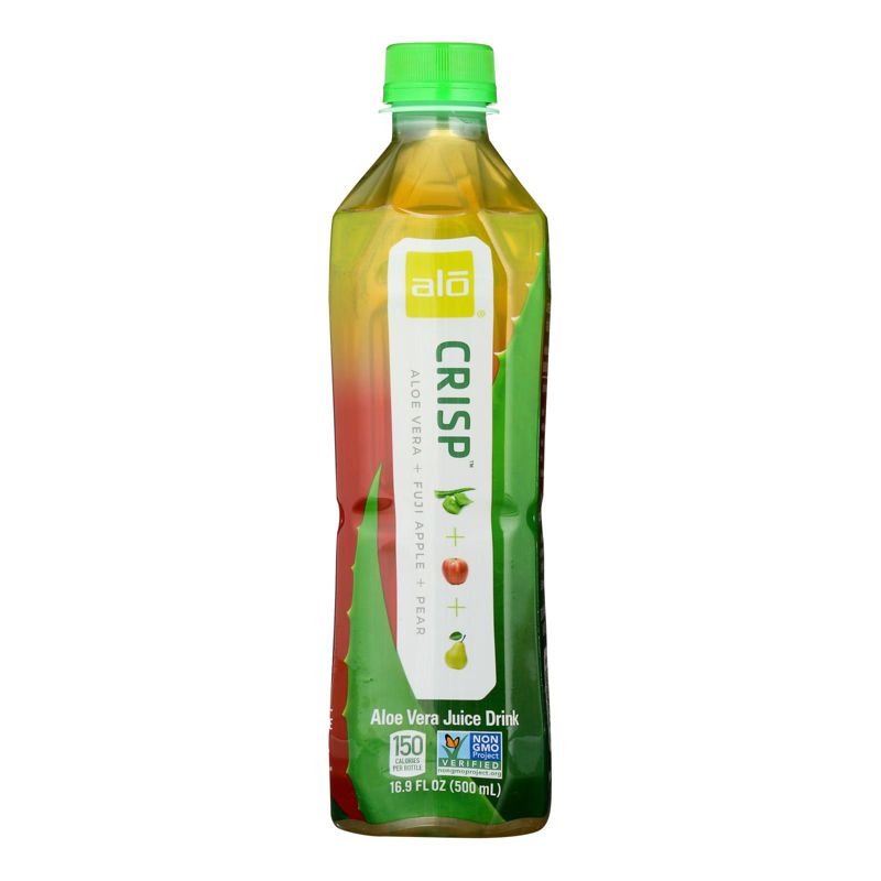Alo Crisp Aloe Vera + Fuji Apple + Pear Juice Drink - Case of 12/16.9 oz, 2 of 8