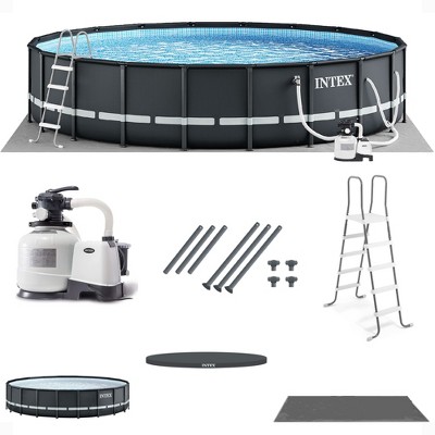 INTEX Above Ground Swimming Pool Set, Ultra XTR 26ft x 52in with Sand Filter Pump - Round Frame - Heavy-Duty Outdoor Pool for Home, Backyard, and