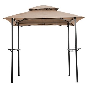 Maliang Outdoor Grill Gazebo 8 x 5 Ft, Shelter Tent, Double Tier Soft Top Canopy and Steel Frame with hook & Bar Counters - 1 of 4