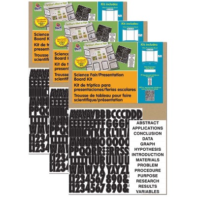 Pacon® Presentation Board Kit, White, Includes Self-Adhesive Letters, 48" x 36", 3 Kits