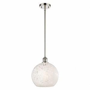 White Mouchette - 1 Light Stem Hung Mini Pendant In Modern Style-11.75 Inches Tall and 10 Inches Wide - 1 of 1