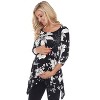 Maternity Floral Scoop Neck Tunic Top with Pockets - White Mark - 2 of 3