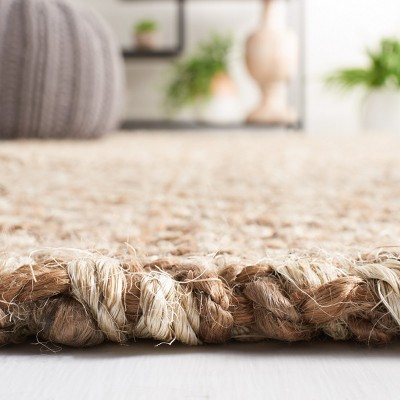 Hand-Knotted Gray Jute 8' x 10' Non-Slip Area Rug
