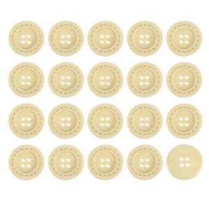 Unique Bargains Wooden DIY Craft Clothing 4 Holes Sewing Buttons 100 Pcs - 1 of 4