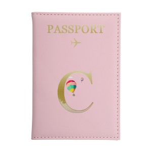 Unique Bargains Durable Letter Pattern Passport Holder 1 Pc - 1 of 4