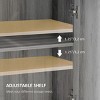 GlasFlength Kitchen Storage Accent Kitchen Cabinet Storage Cabinet Morden Sideboard Cabinet 2 Doors for Dining Room, Gray, 23.5"*11.8"*34.5" - 4 of 4