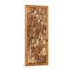 Teak Wood Abstract Handmade Carved Faces Wall Decor Brown - Olivia & May: Rustic Vertical Sculpture - 3 of 4