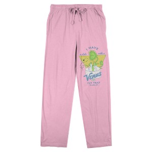 Golden Girls "I Have A Date With A Venus Flytrap" Women's Pink Sleep Pants - 1 of 4