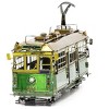 Model Kit Melbourne W-class Tram Green and Gold (Moderate Difficulty) Steel Model by Metal Earth - 3 of 4