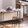 Narrow Console Table,5.9”Slim Entryway Table,2 Tier Console Tables for Entryway, Industrial Skinny Sofa Table with Adjustable Shelf,Behind Couch Tabl - 2 of 4