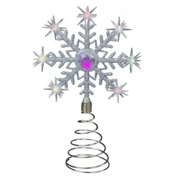Northlight 11" LED Lighted Coloring Changing Twinkling Snowflake Christmas Tree Topper