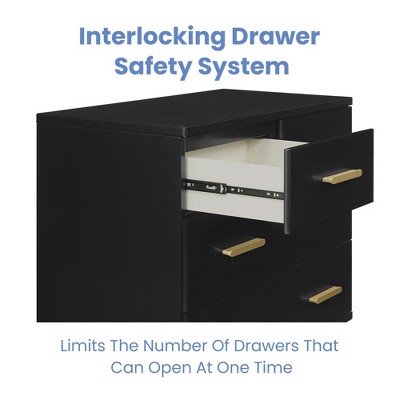 Black Ebony Bronze 4-Drawer Dresser with Changing Top